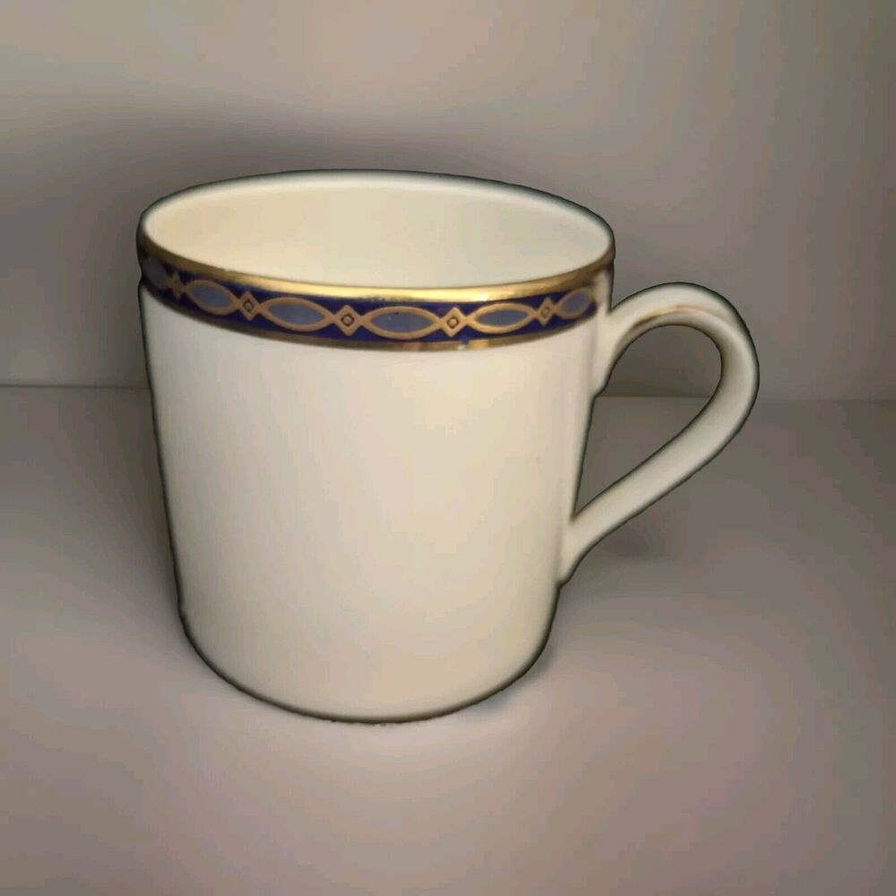 Minton St James Espresso Demitasse Cup Porcelain England Coffee Gold Trim